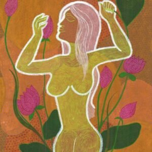 Female Standing on a Lotus